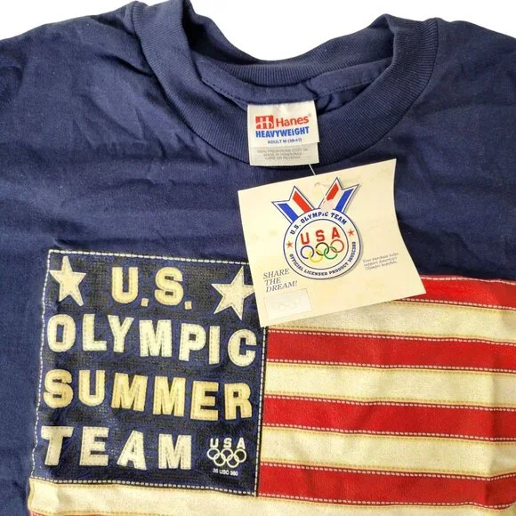 U.S. Olympic Summer Team Navy T-Shirt 1996 Atlanta Size Medium - Picture 3 of 4